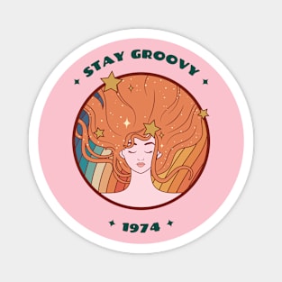 Stay Groovy Moon Child Magnet